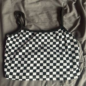 Black and White checkered Tank